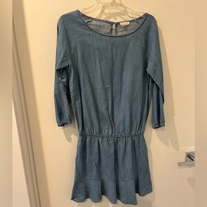 Soft Joie denim 3/4 sleeve dress mini women size S